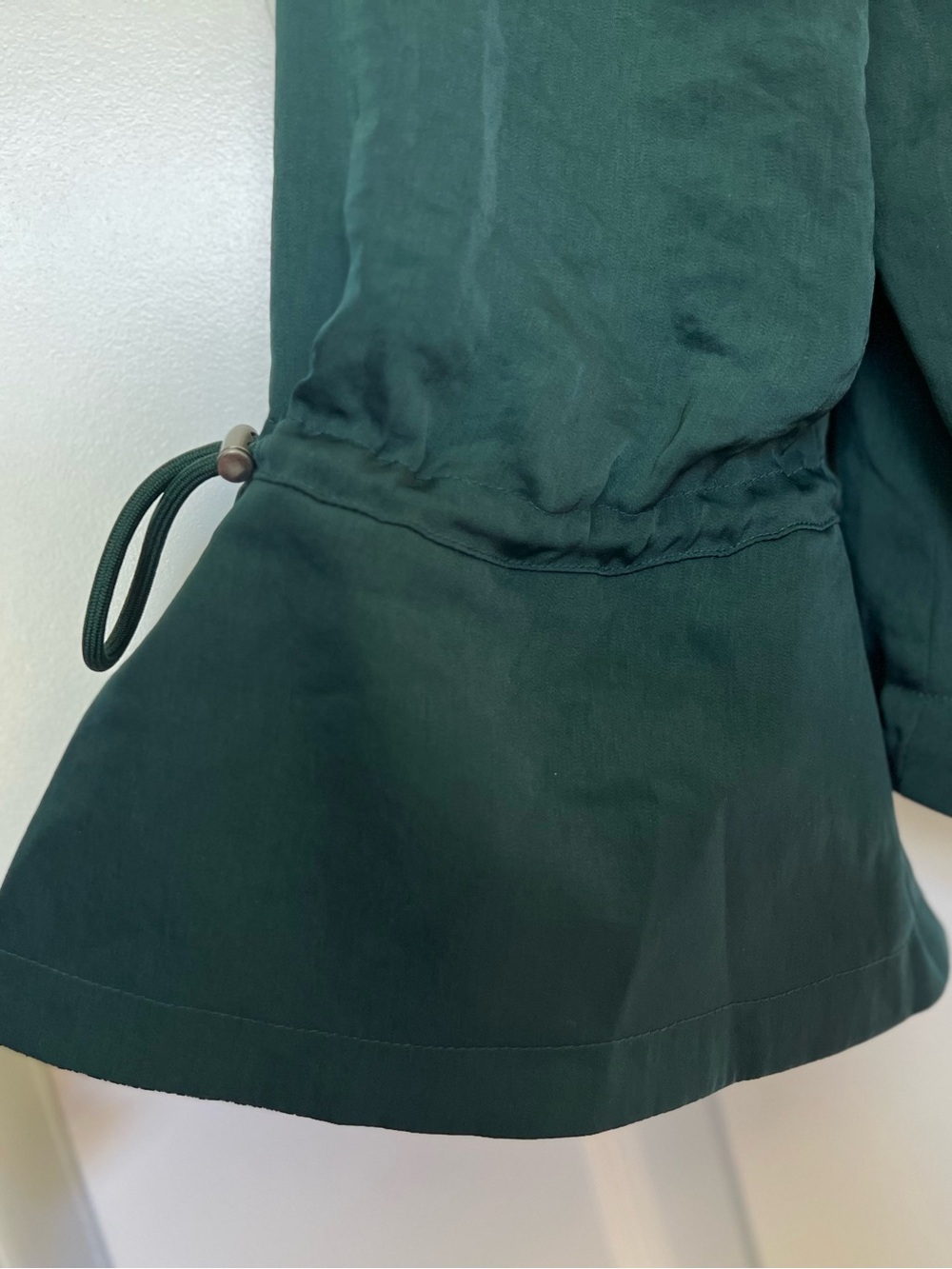 Halogen Emerald Green Flared Bell Sleeve Zip Utility Windbreaker Womens Jacket M - Picture 4 of 5
